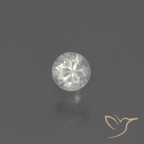 0.45캐럿 천연 하얀색 사파이어, 둥근, VS