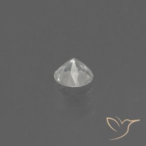 0.39캐럿 천연 하얀색 사파이어, 둥근, VS