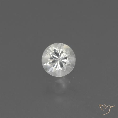 0.43ct 자연스러운 하얀색 사파이어, 둥근, VS