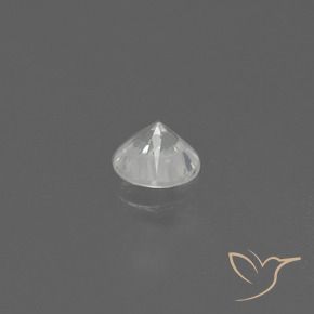 0.43캐럿 천연 하얀색 사파이어, 둥근, VS