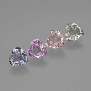 1.93캐럿 천연 다색 사파이어 보석, 하트 모양, VVS-VS