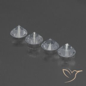1.37캐럿 천연 클리어 화이트 사파이어 보석, 둥근, VVS-VS