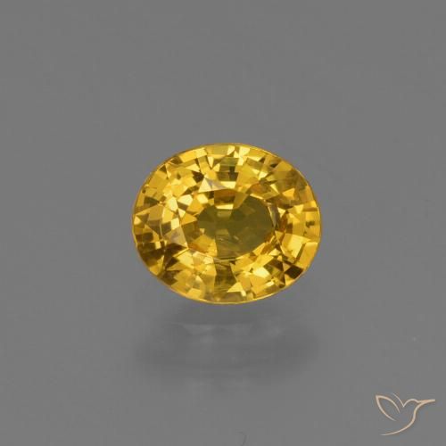 0.73ct 자연스러운 다크 골든 사파이어, 타원형, VS