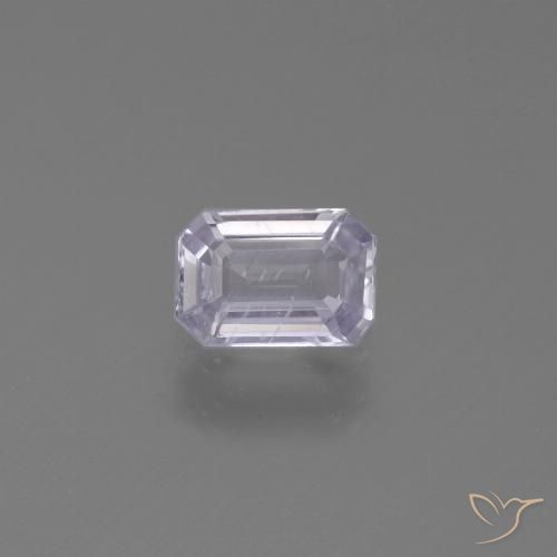 0.57ct 자연스러운 매우 밝은 보라색 사파이어, 에메랄드 컷, VS