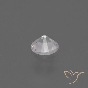 0.42캐럿 천연 하얀색 사파이어, 둥근, VS