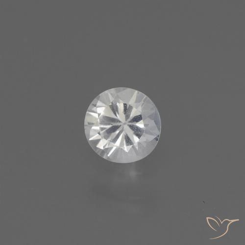 0.39ct 자연스러운 하얀색 사파이어, 둥근, VS