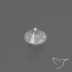 0.39캐럿 천연 하얀색 사파이어, 둥근, VS