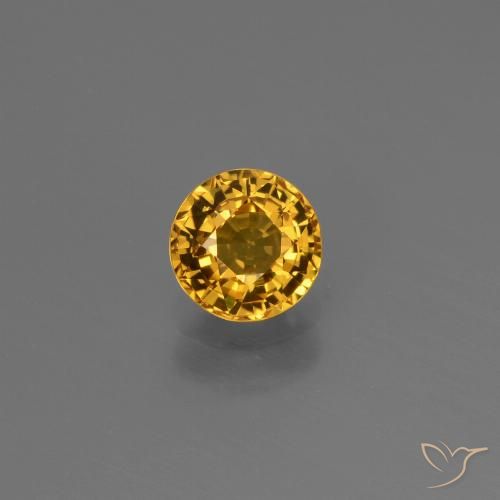 0.84ct 자연스러운 다크 골든 사파이어, 둥근, VVS-VS