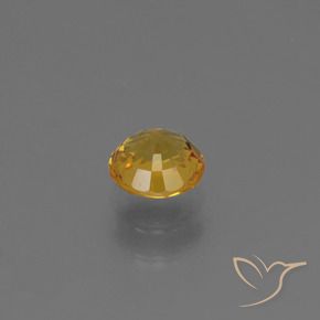 0.84캐럿 천연 다크 골든 사파이어, 둥근, VVS-VS