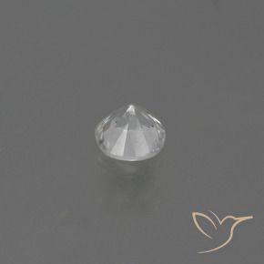 0.42캐럿 천연 하얀색 사파이어, 둥근, VS