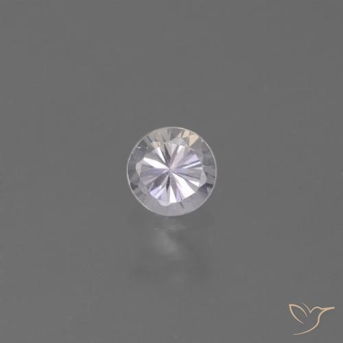 0.34ct 자연스러운 퍼플핑크 화이트 사파이어, 둥근, VS