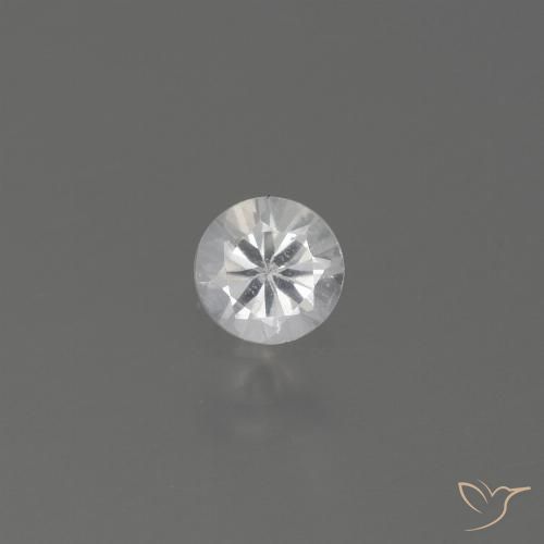 0.32ct 자연스러운 하얀색 사파이어, 둥근, VS