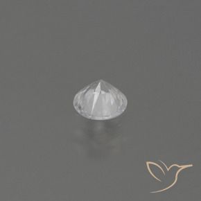0.32캐럿 천연 하얀색 사파이어, 둥근, VS