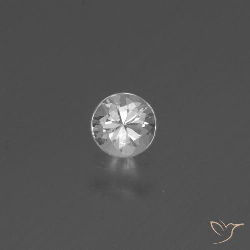 0.34ct 자연스러운 하얀색 사파이어, 둥근, VS