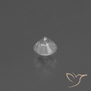 0.34캐럿 천연 하얀색 사파이어, 둥근, VS