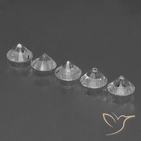 1.92캐럿 천연 하얀색 사파이어 보석, 둥근, VVS-VS