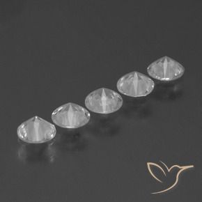1.57캐럿 천연 하얀색 사파이어 보석, 둥근, VVS-VS