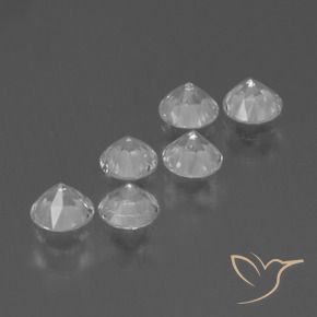 2.35캐럿 천연 하얀색 사파이어 보석, 둥근, VVS-VS