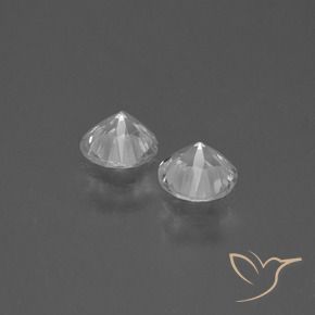 0.86캐럿 천연 하얀색 사파이어 보석, 둥근, VVS-VS