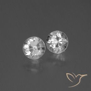 0.83캐럿 천연 하얀색 사파이어 보석, 둥근, VVS-VS