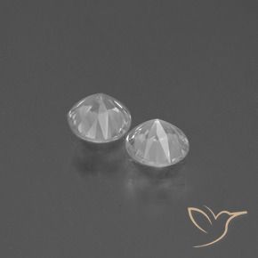 0.83캐럿 천연 하얀색 사파이어 보석, 둥근, VVS-VS
