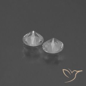 0.84캐럿 천연 하얀색 사파이어 보석, 둥근, VS