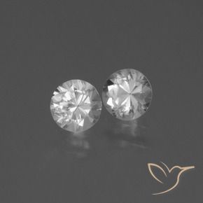 0.86캐럿 천연 하얀색 사파이어 보석, 둥근, VVS-VS