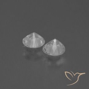 0.86캐럿 천연 하얀색 사파이어 보석, 둥근, VVS-VS