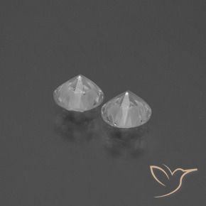 0.80캐럿 천연 클리어 화이트 사파이어 보석, 둥근, VVS-VS