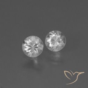 0.82캐럿 천연 클리어 화이트 사파이어 보석, 둥근, VS