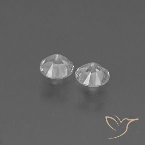 0.80캐럿 천연 클리어 화이트 사파이어 보석, 둥근, VS