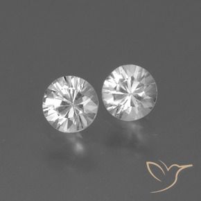 0.83캐럿 천연 클리어 화이트 사파이어 보석, 둥근, VVS-VS