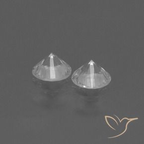 0.83캐럿 천연 클리어 화이트 사파이어 보석, 둥근, VVS-VS