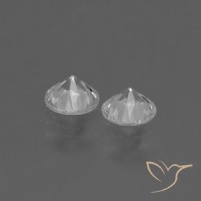 0.79캐럿 천연 클리어 화이트 사파이어 보석, 둥근, VVS-VS