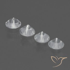 1.60캐럿 천연 하얀색 사파이어 보석, 둥근, VVS-VS
