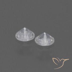 0.76캐럿 천연 하얀색 사파이어 보석, 둥근, VS
