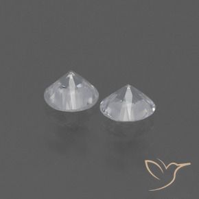 0.84캐럿 천연 하얀색 사파이어 보석, 둥근, VVS-VS