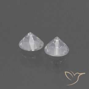 0.94캐럿 천연 하얀색 사파이어 보석, 둥근, VVS-VS