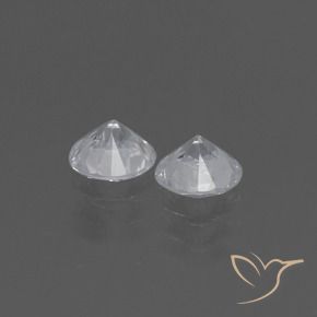 0.84캐럿 천연 하얀색 사파이어 보석, 둥근, VVS-VS