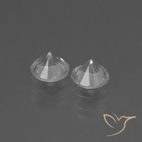 0.85캐럿 천연 하얀색 사파이어 보석, 둥근, VVS-VS