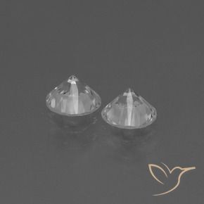 0.81캐럿 천연 하얀색 사파이어 보석, 둥근, VVS-VS
