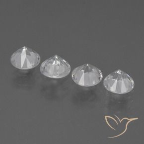 1.72캐럿 천연 하얀색 사파이어 보석, 둥근, VVS-VS