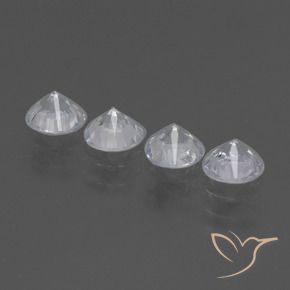 1.62캐럿 천연 하얀색 사파이어 보석, 둥근, VVS-VS