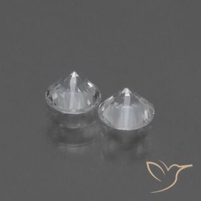 0.89캐럿 천연 하얀색 사파이어 보석, 둥근, VVS-VS