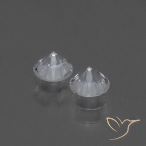 0.88캐럿 천연 클리어 화이트 사파이어 보석, 둥근, VVS-VS