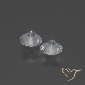 0.76캐럿 천연 하얀색 사파이어 보석, 둥근, VS