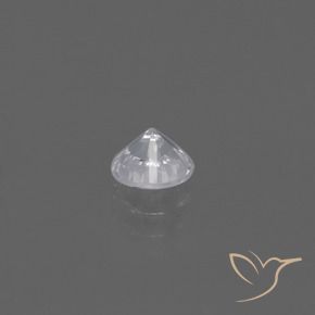 0.46캐럿 천연 하얀색 사파이어, 둥근, VVS-VS