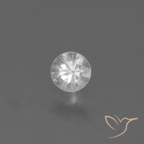0.43캐럿 천연 하얀색 사파이어, 둥근, VS