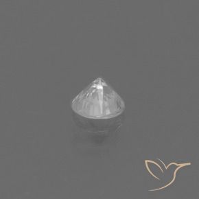 0.43캐럿 천연 하얀색 사파이어, 둥근, VS