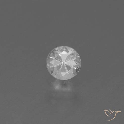 0.33ct 자연스러운 하얀색 사파이어, 둥근, VS